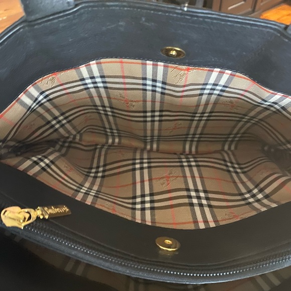 Authentic vintage BURBERRY tote black leather - Picture 12 of 16